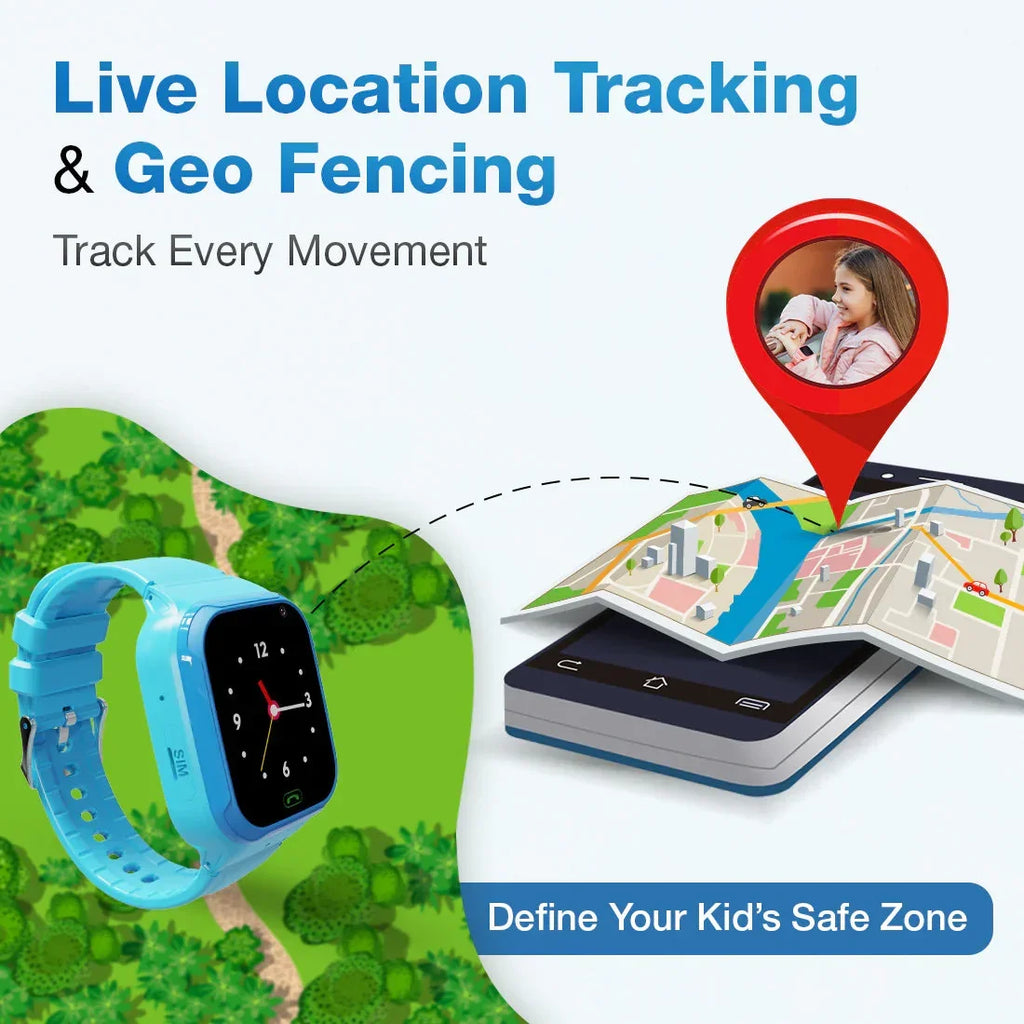 Smart Watch Phone 4G LTE with Video Calling & Live Tracking - Naivri