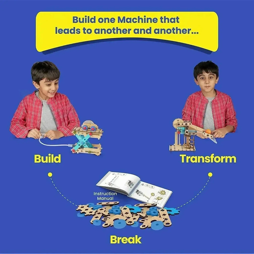 Smartivity 7-in-1 Multi-Builds Hydraulics Kit | STEM DIY Educational Toy for Ages 6–14 | Engineering Construction Set for Kids - Naivri