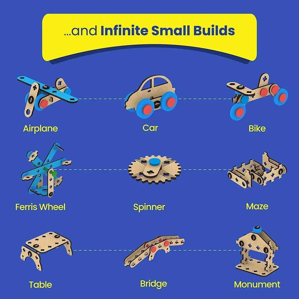 Smartivity 7-in-1 Multi-Builds Hydraulics Kit | STEM DIY Educational Toy for Ages 6–14 | Engineering Construction Set for Kids - Naivri