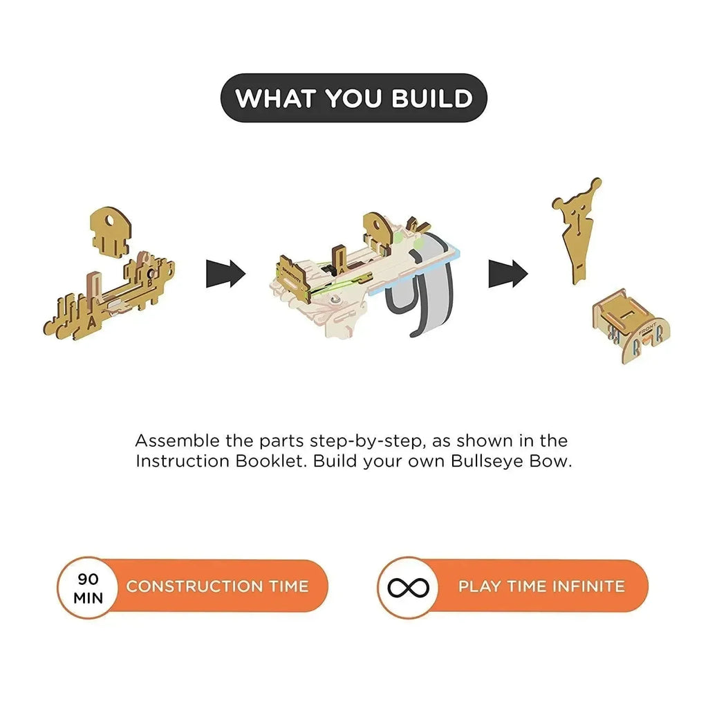 Smartivity Bullseye Bow | STEM Learning Archery Kit for Kids 8-14 | Build, Play & Learn Physics Concepts - Naivri