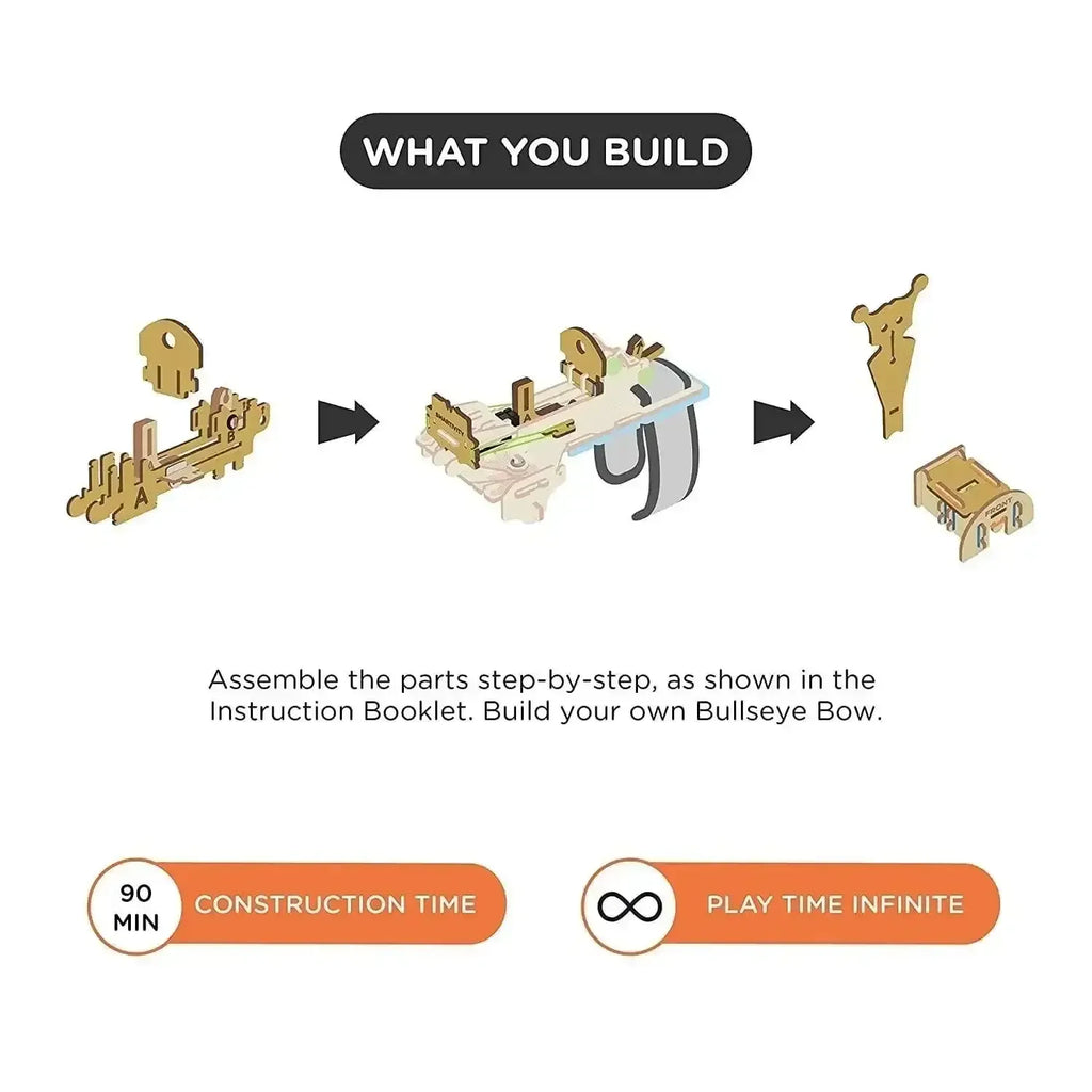 Smartivity Bullseye Bow | STEM Learning Archery Kit for Kids 8-14 | Build, Play & Learn Physics Concepts - Naivri