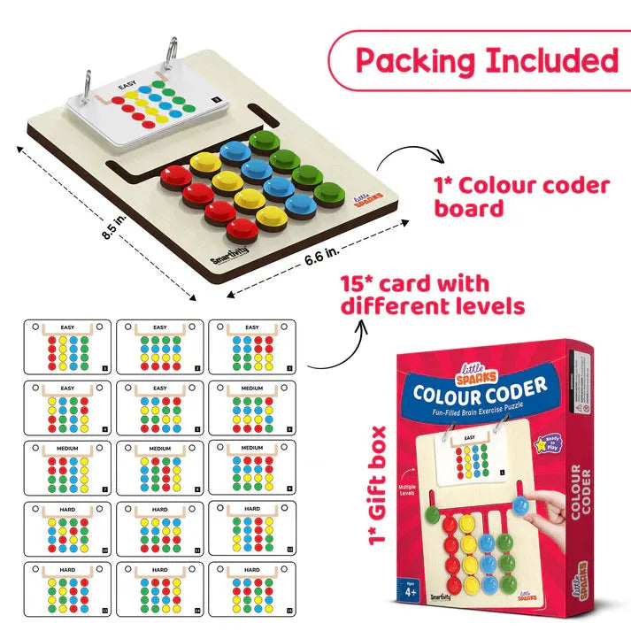 Smartivity Colour Coder – Brain Exercise Puzzle for Kids | Educational DIY Toy (Ages 4-10) - Naivri