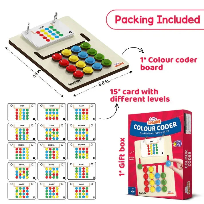 Smartivity Colour Coder – Brain Exercise Puzzle for Kids | Educational DIY Toy (Ages 4-10) - Naivri
