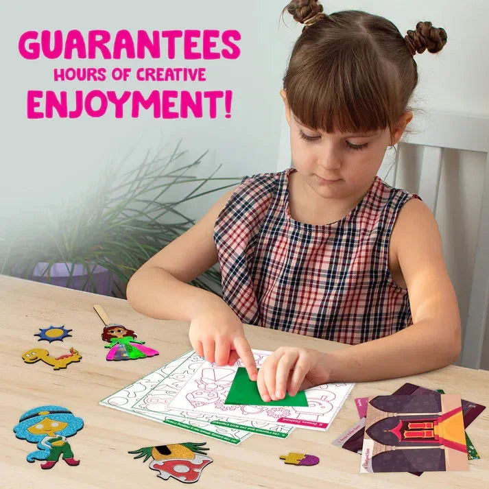 Smartivity Foil Magic – Princess Fairy Tales | DIY Activity Kit for Girls & Boys Ages 4–8 | 129+ Parts | Foil Sheets, Puppets, Picture Canvases | Learn Through Storytelling & Crafting - Naivri