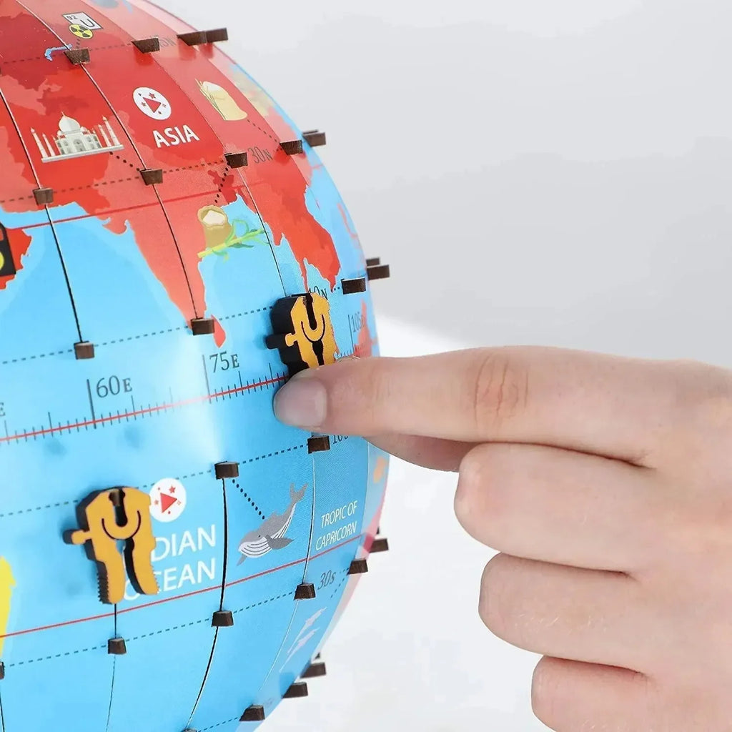 Smartivity Globe Trotters AR Enabled | STEM Globe DIY Kit for Kids 8-14 | Augmented Reality Educational Toy - Naivri