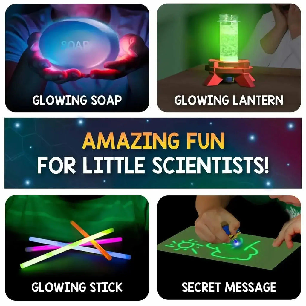 Smartivity Glow Magic Science Kit for Kids | 20 Glow-in-the-Dark STEM Experiments | Ages 6 to 14 Years | DIY Science Toy Gift for Boys & Girls | Learn Physics & Chemistry Through Fun - Naivri