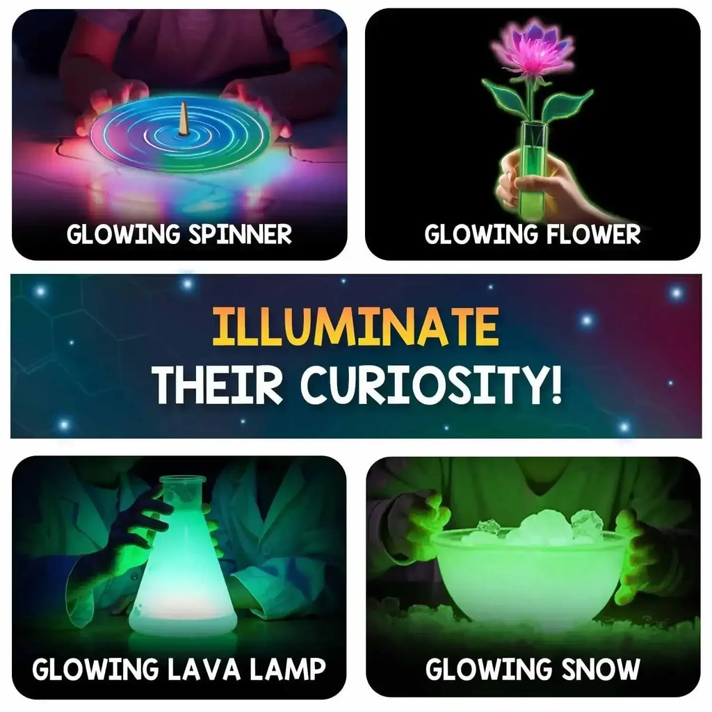 Smartivity Glow Magic Science Kit for Kids | 20 Glow-in-the-Dark STEM Experiments | Ages 6 to 14 Years | DIY Science Toy Gift for Boys & Girls | Learn Physics & Chemistry Through Fun - Naivri