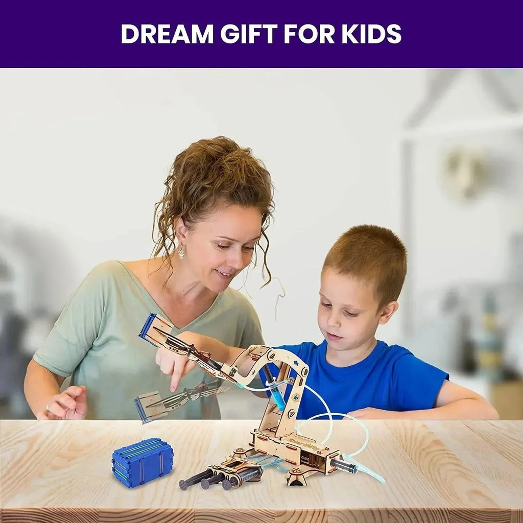 Smartivity Hydraulic Crane – DIY STEM Learning Kit for Kids Aged 8 to 14 | Educational Hydraulic Engineering Toy for Girls & Boys | Build, Play & Learn with 232 Parts - Naivri