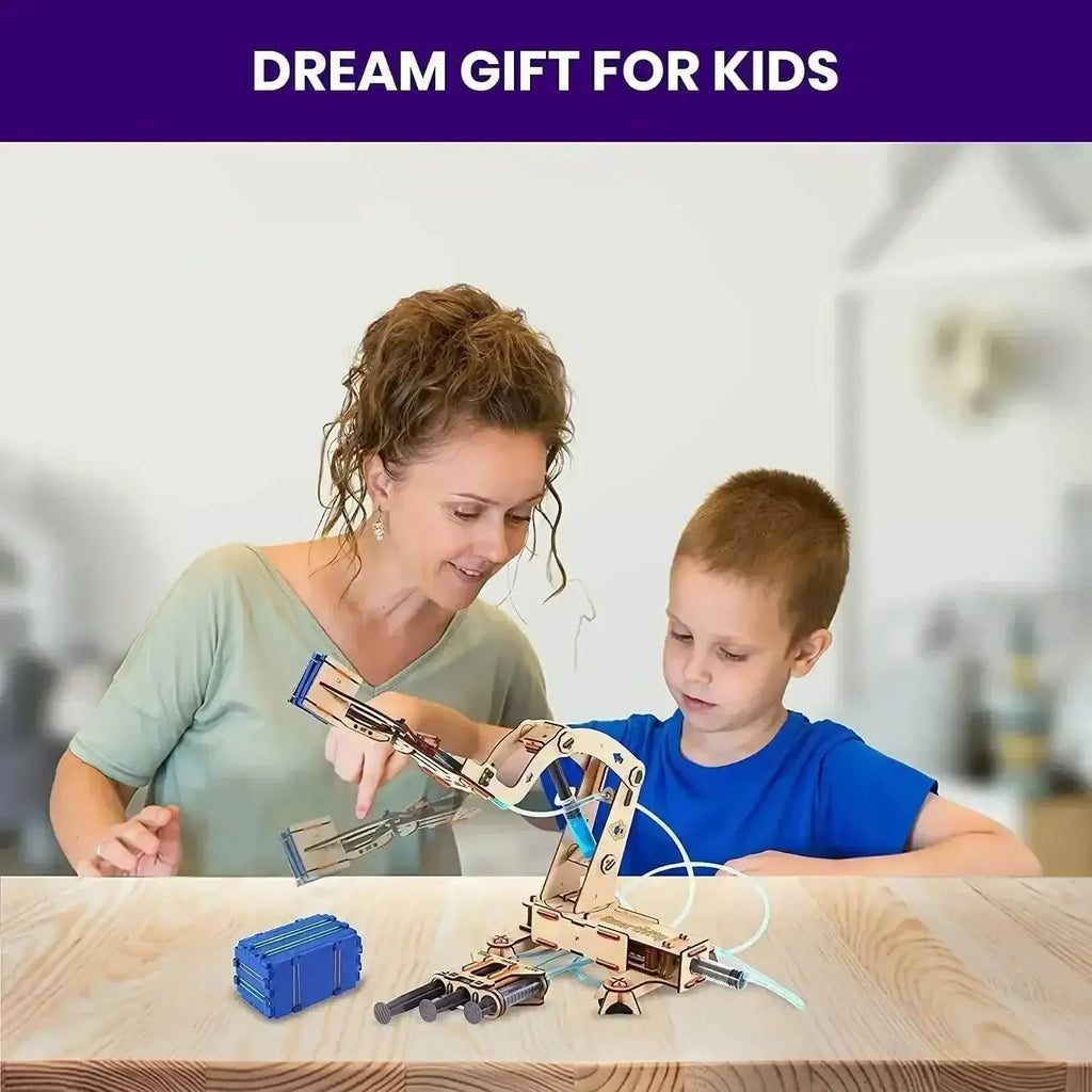 Smartivity Hydraulic Crane – DIY STEM Learning Kit for Kids Aged 8 to 14 | Educational Hydraulic Engineering Toy for Girls & Boys | Build, Play & Learn with 232 Parts - Naivri