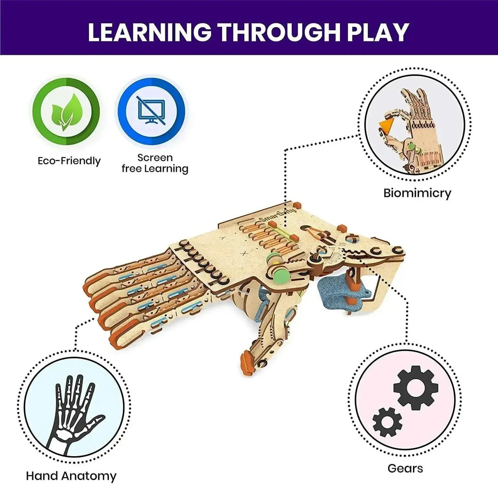 Smartivity Mechanical Hand | STEM Educational DIY Robotic Hand Toy for Kids 8-14 | Build, Learn & Play with Mechanical Actions - Naivri