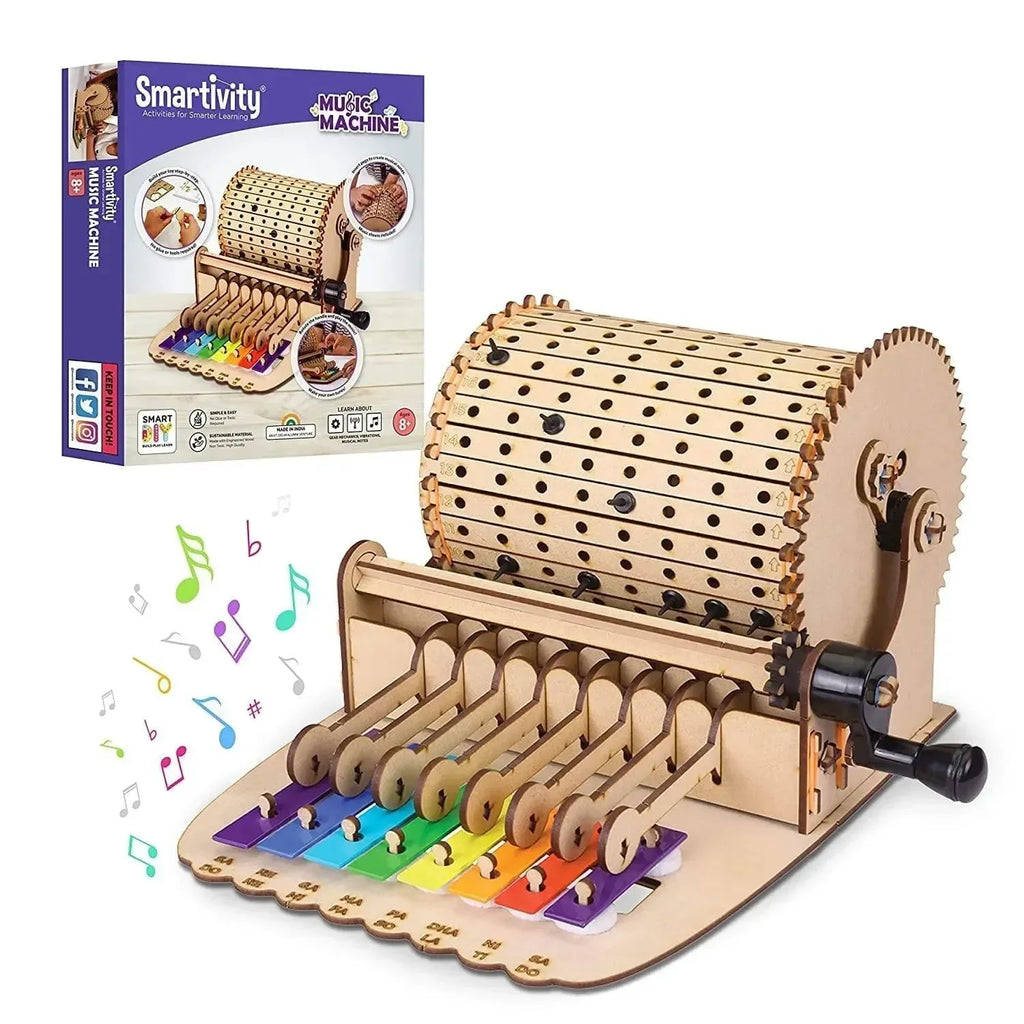 Smartivity Mechanical Xylofun Music Machine | STEM DIY Toy for Kids | Musical Toy for Age 8-14 - Naivri