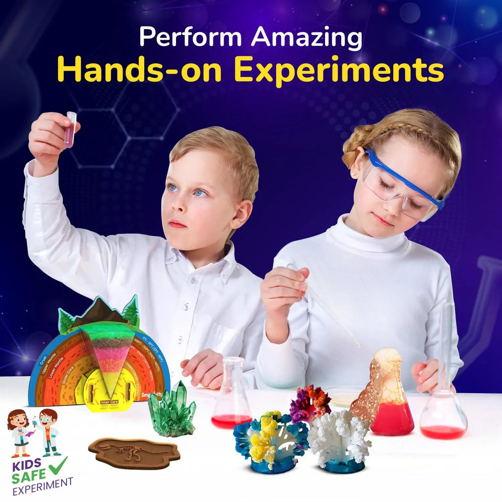 Smartivity Mega Crystal Earth Science Kit | STEM DIY Science Kit for Kids Ages 8–14 | Explore Crystals, Volcanoes, Igloos & More | Ideal Birthday Gift for Boys & Girls - Naivri