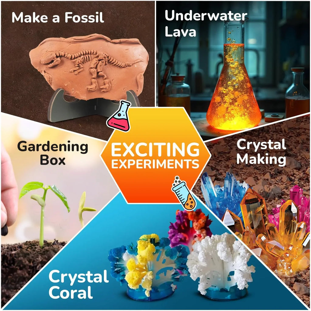 Smartivity Mega Crystal Earth Science Kit | STEM DIY Science Kit for Kids Ages 8–14 | Explore Crystals, Volcanoes, Igloos & More | Ideal Birthday Gift for Boys & Girls - Naivri