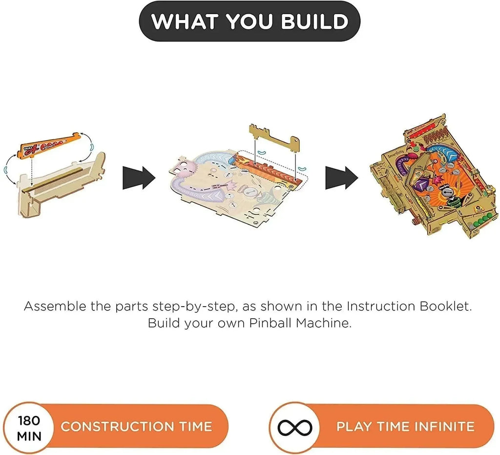 Smartivity Pinball Machine | STEM DIY Kit for Kids Aged 8–14 | STEAM Educational Toy for Boys & Girls - Naivri