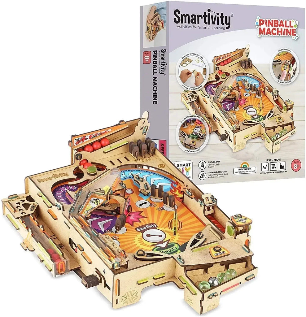 Smartivity Pinball Machine | STEM DIY Kit for Kids Aged 8–14 | STEAM Educational Toy for Boys & Girls - Naivri