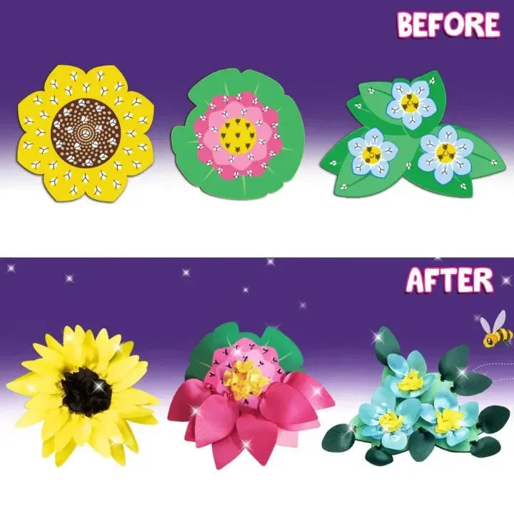 Smartivity Poke 'N' Create Flower Making Kit | DIY Blooming Flowers Art & Craft Activity for Kids Aged 4 to 10 Years | Screen-Free, Mess-Free Creative Gift Set for Girls and Boys - Naivri