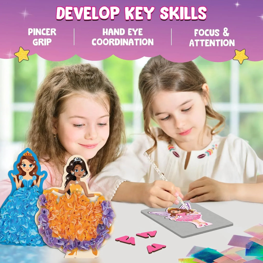 Smartivity Poke ‘n’ Create Princess Wonderland | DIY Art and Craft Kit for Kids | Create Princesses, Unicorns, Castles & More | Hands-On Craft Kit for Girls & Boys Ages 5+ - Naivri