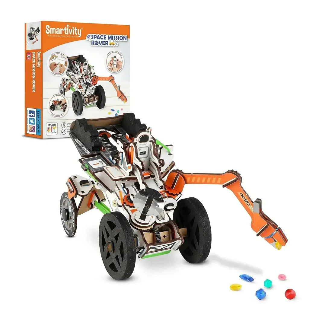 Smartivity Space Mission Rover – Mars Exploration STEM DIY Toy Kit for Kids Aged 6–14 | Educational Engineering Rover Toy for Boys & Girls | Build, Learn & Explore Gears, Friction & Energy Transfer - Naivri