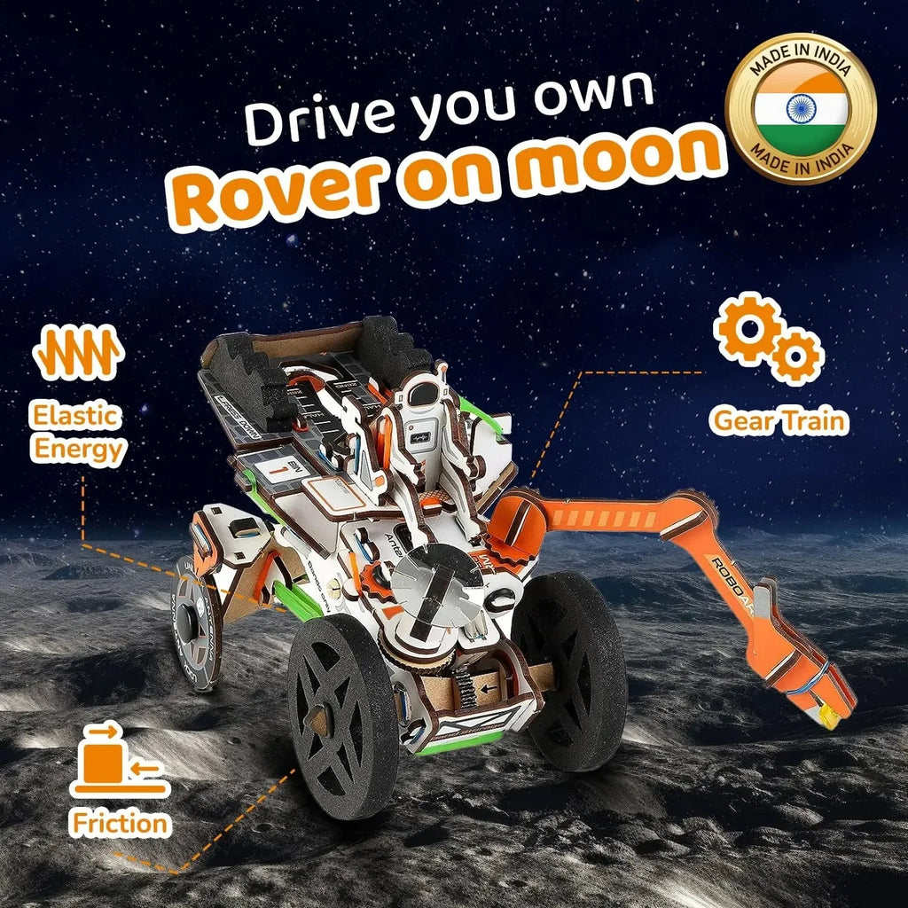 Smartivity Space Mission Rover – Mars Exploration STEM DIY Toy Kit for Kids Aged 6–14 | Educational Engineering Rover Toy for Boys & Girls | Build, Learn & Explore Gears, Friction & Energy Transfer - Naivri