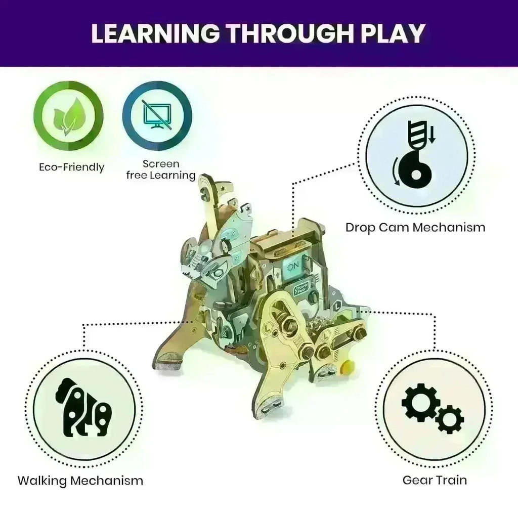 Smartivity Xenobotz Wreck-It-Saurus – STEM Robotics Kit for Kids 8+ | Build a 4-Legged Walking Robot with Interactive Ball Wrecking Fun | Educational Toy for Creative Engineering & Science Learning - Naivri