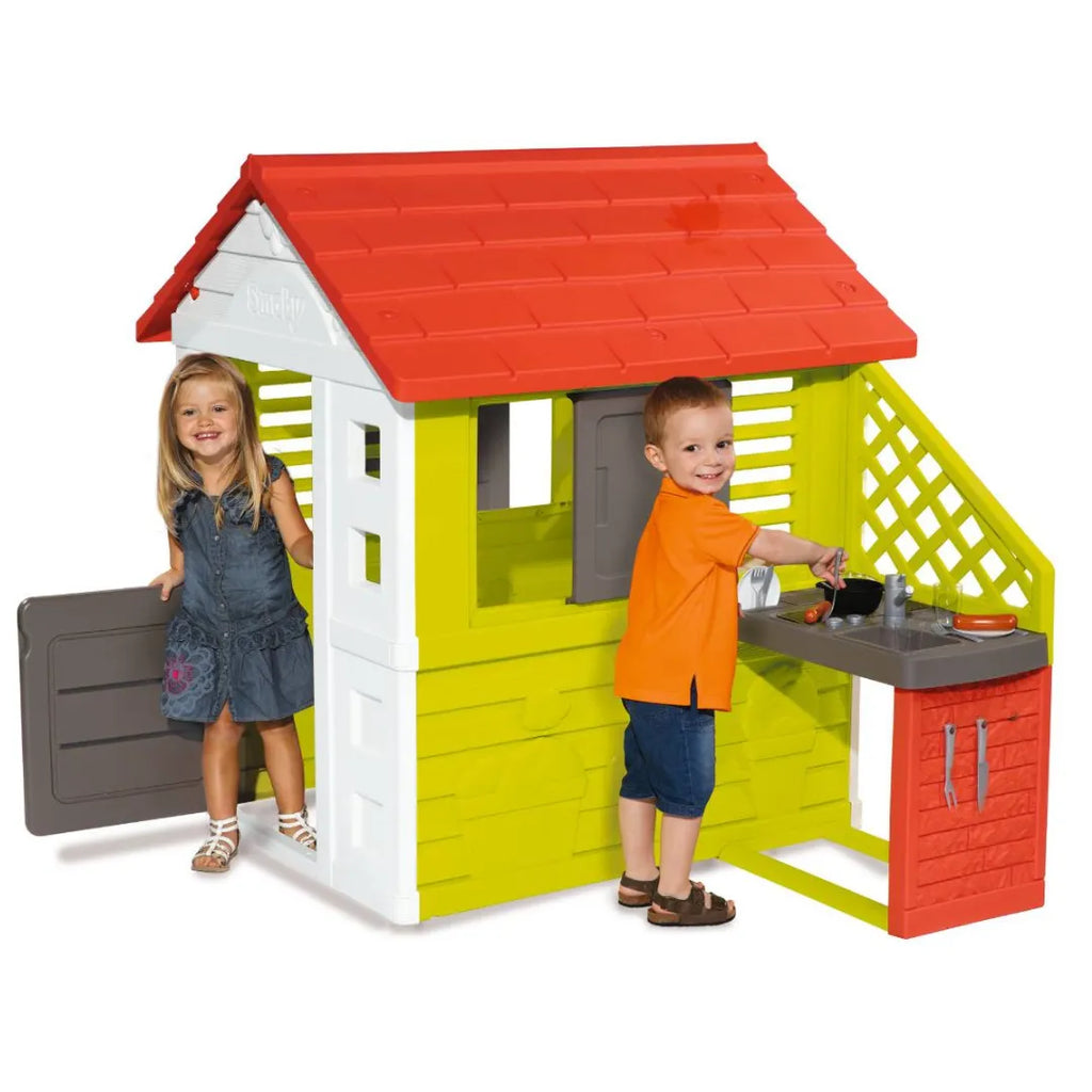 Smoby Nature Playhouse + Kitchen - Naivri