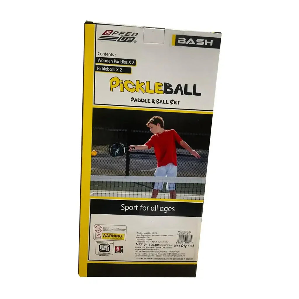 Speed Up Pickleball Bash Set – Dual Paddle & Ball Kit for All Skill Levels - Naivri