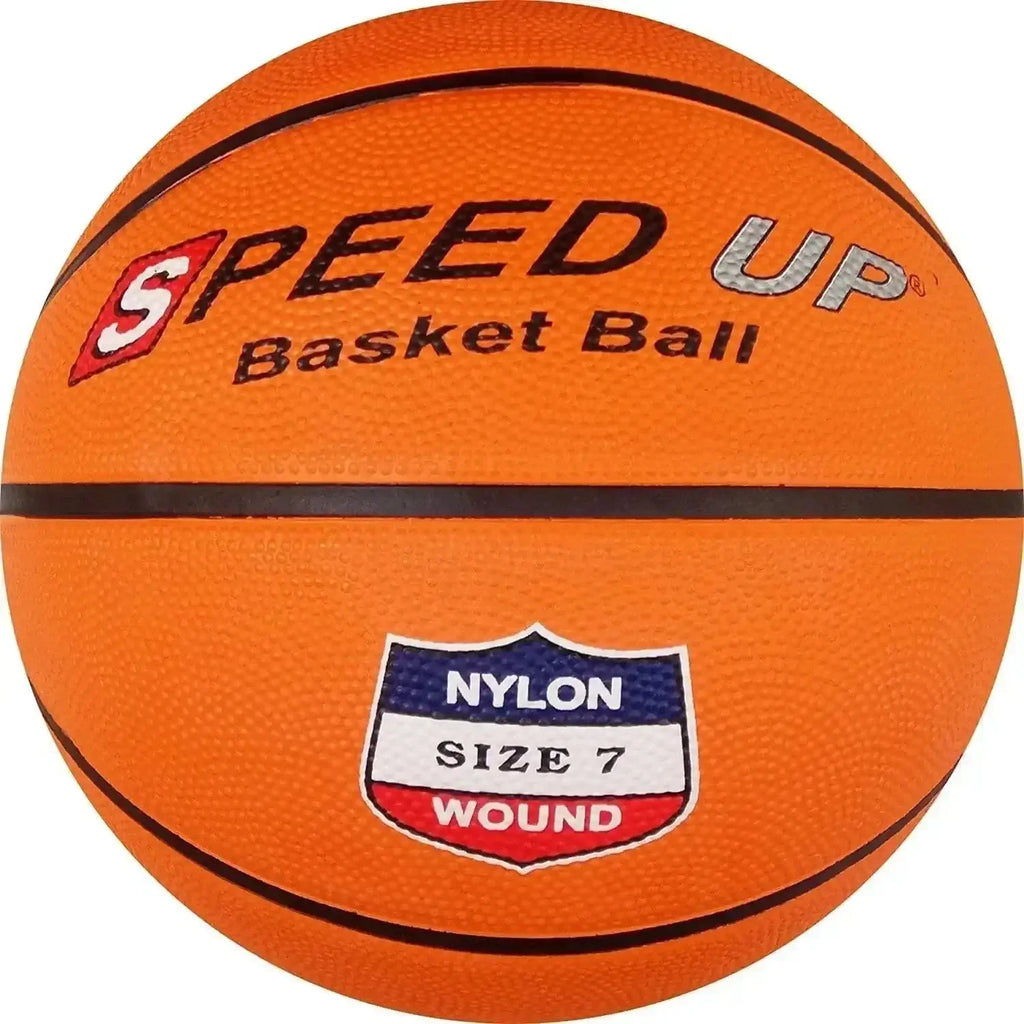 Speed Up Rubber Basketball Size 7 – Durable Training Ball for Ages 15+ - Naivri