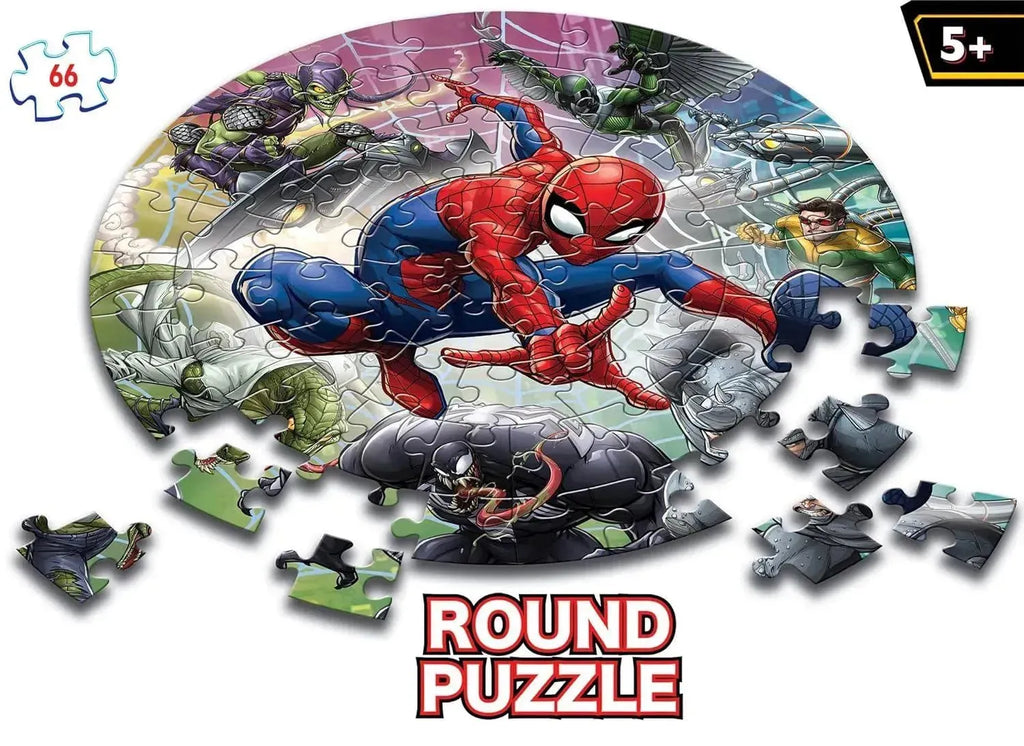 Spiderman Round Puzzle 66 Pcs 90160 - Naivri