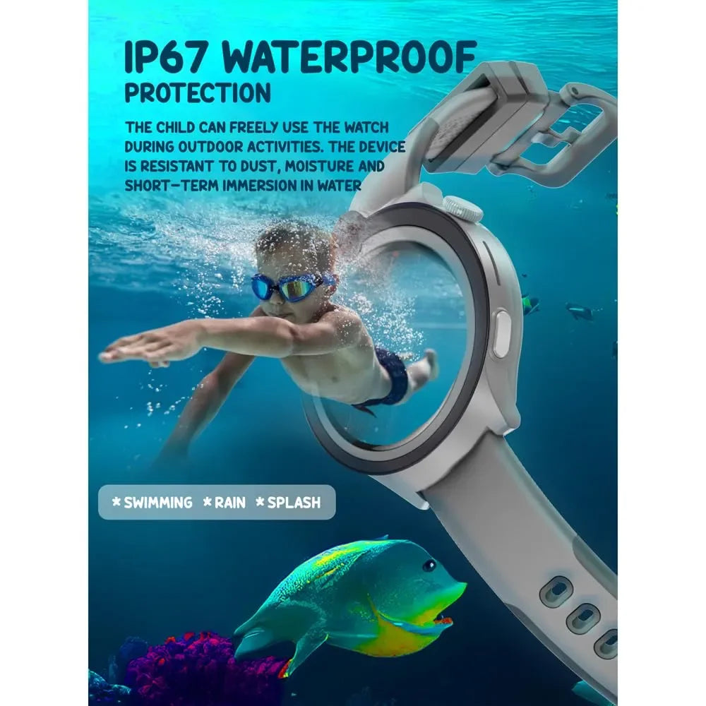 Spiky Cacus 4G Kids Smart Watch Black | GPS Tracker | Video Calling | SOS Emergency | Waterproof IPX7 | 3MP Camera | Voice Messaging | Age 4–12 - Naivri