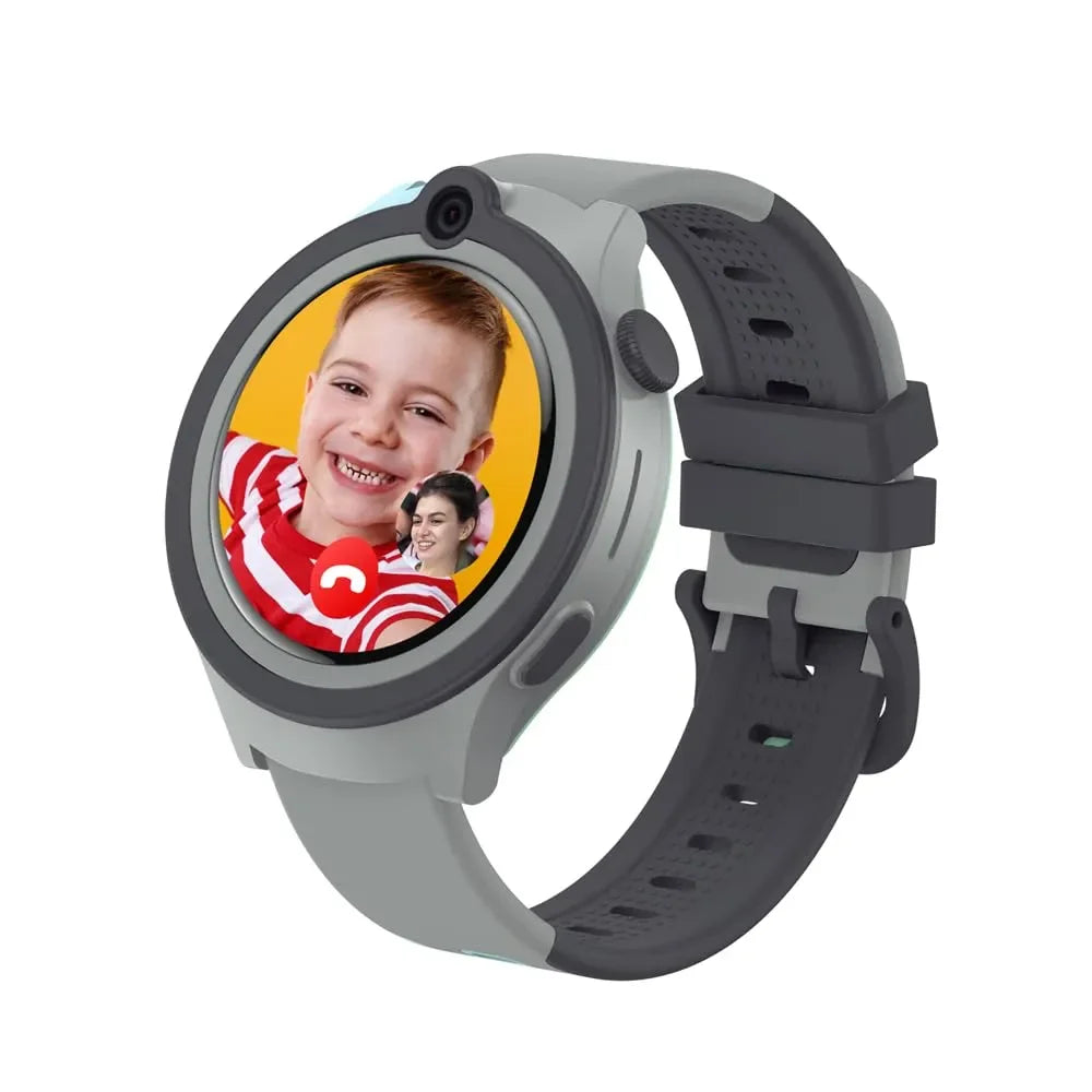 Spiky Cacus 4G Kids Smart Watch Black | GPS Tracker | Video Calling | SOS Emergency | Waterproof IPX7 | 3MP Camera | Voice Messaging | Age 4–12 - Naivri