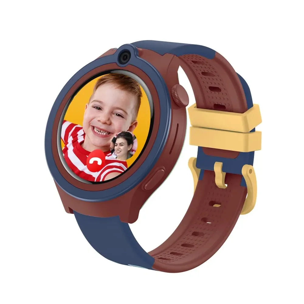Spiky Cacus 4G Kids Smart Watch Blue | GPS Tracker | Video Calling | IPX7 Waterproof | SOS Emergency | 3MP Camera | Voice Messaging | Multi-UI | For Ages 4–12 - Naivri