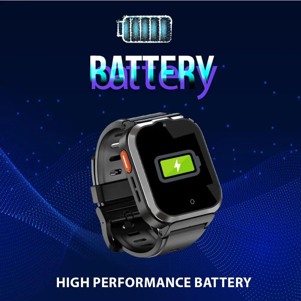 Spiky Cyclops 4G Kids Smart Watch Black | Waterproof | GPS Tracker | SOS | 4G Video Call | Age 4-14 - Naivri