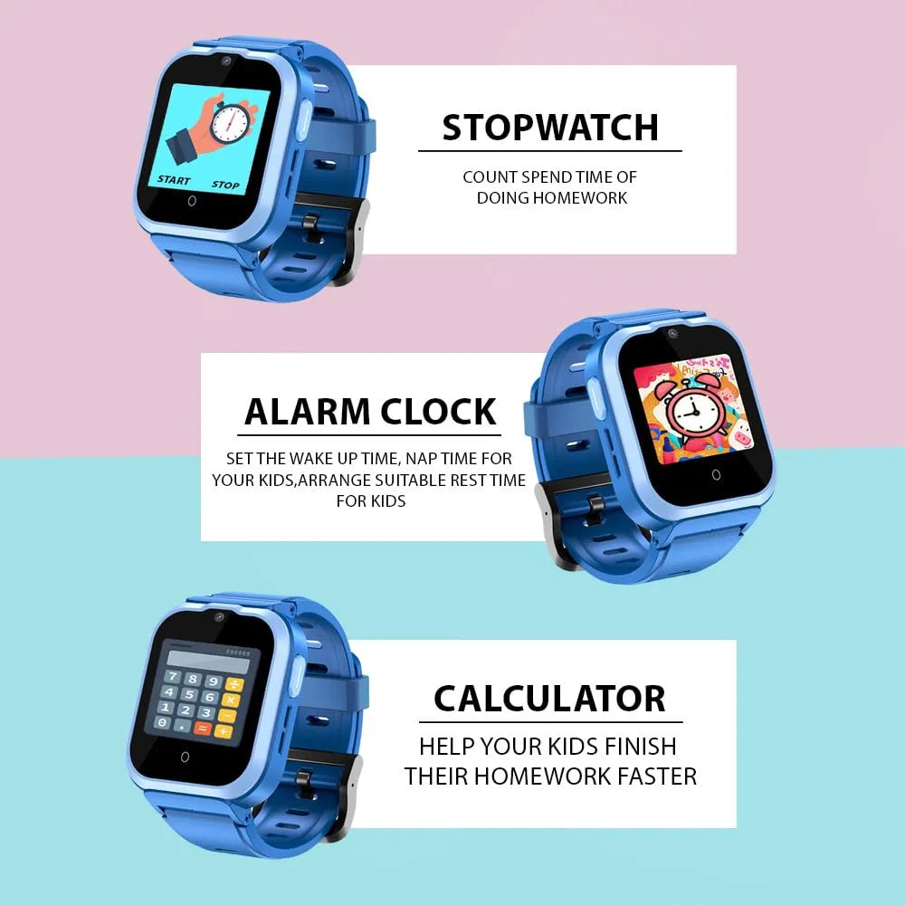 Spiky Cyclops 4G Kids Smart Watch Blue - Naivri