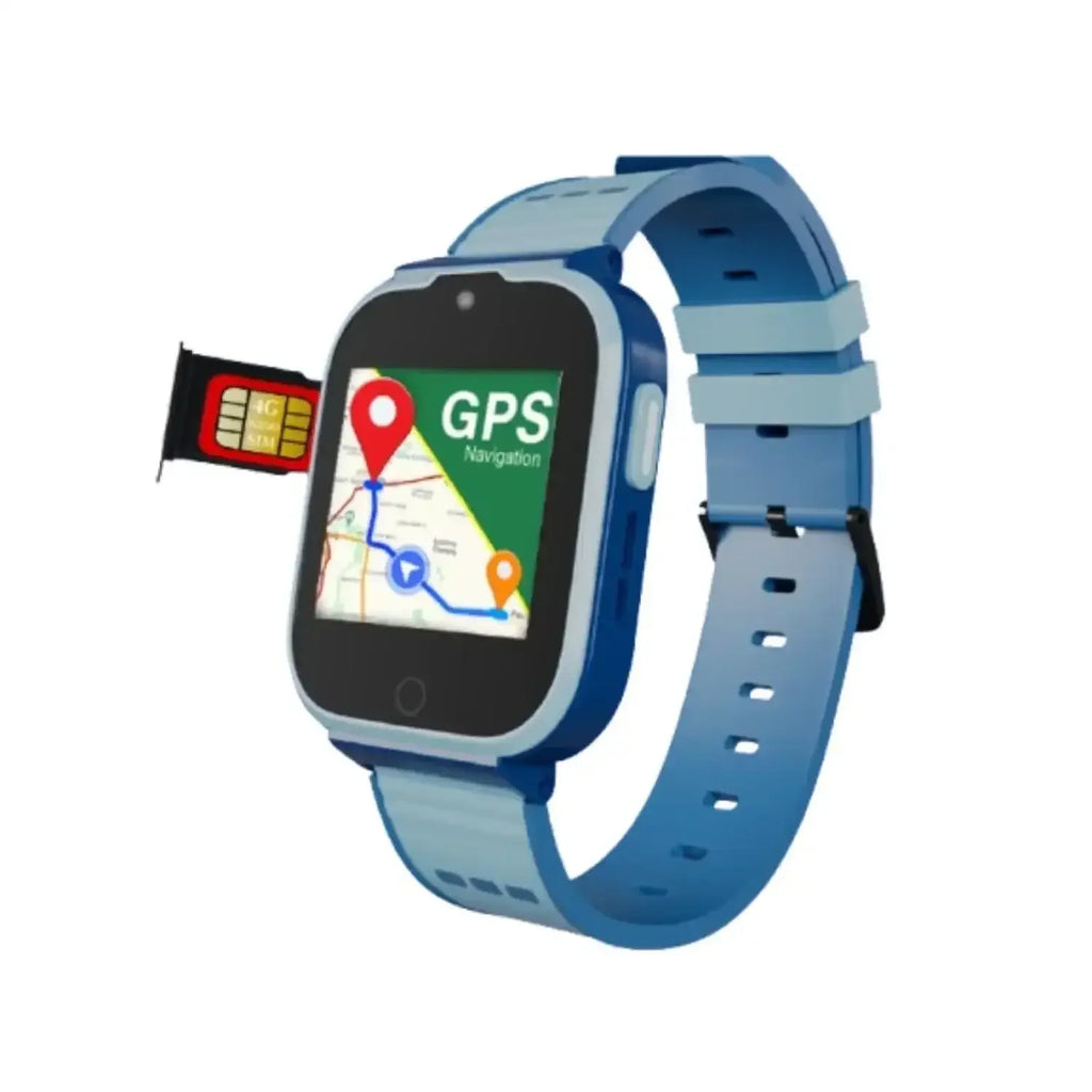 Spiky Cyclops 4G Kids Smart Watch Blue | GPS Tracker | SOS Button | Video Call | Waterproof | Games | Age 4-14 - Naivri