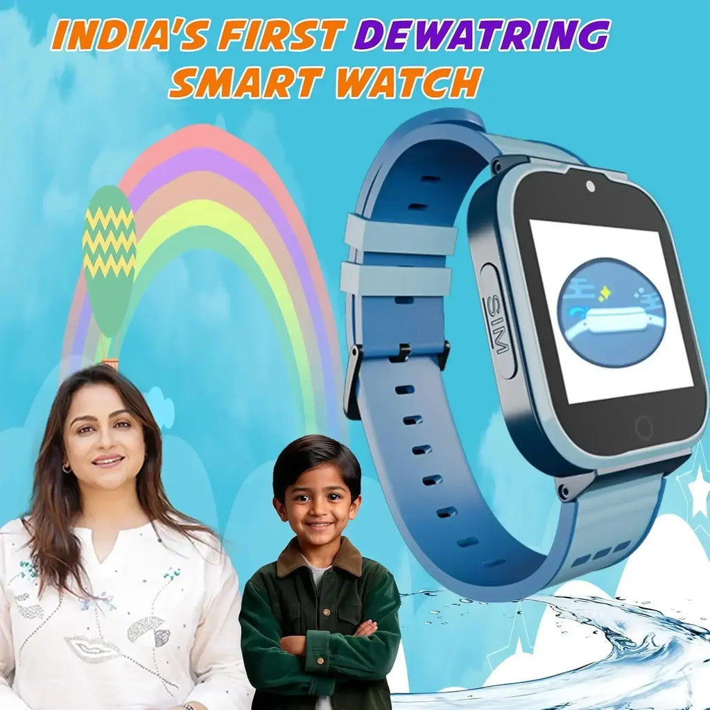 Spiky Cyclops 4G Kids Smart Watch Blue | GPS Tracker | SOS Button | Video Call | Waterproof | Games | Age 4-14 - Naivri