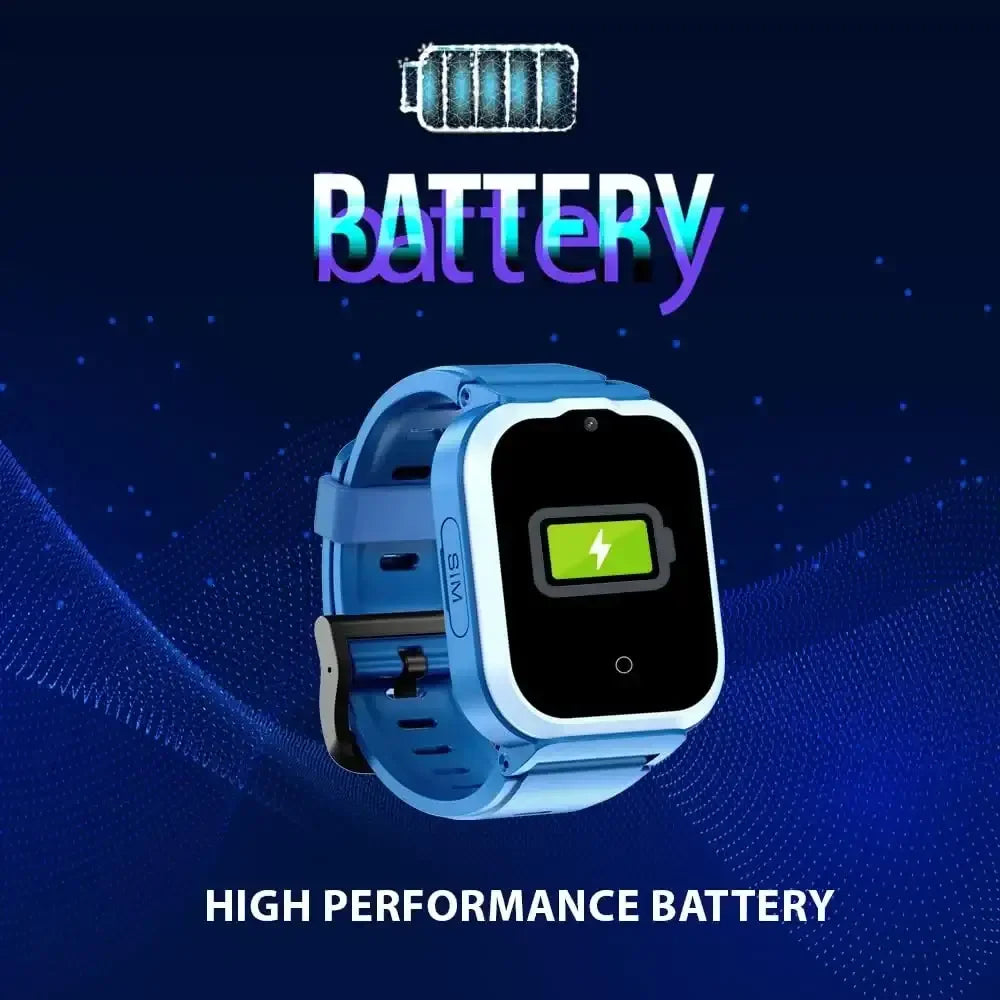 Spiky Cyclops 4G Kids Smart Watch Blue | GPS Tracker | SOS Button | Video Call | Waterproof | Games | Age 4-14 - Naivri