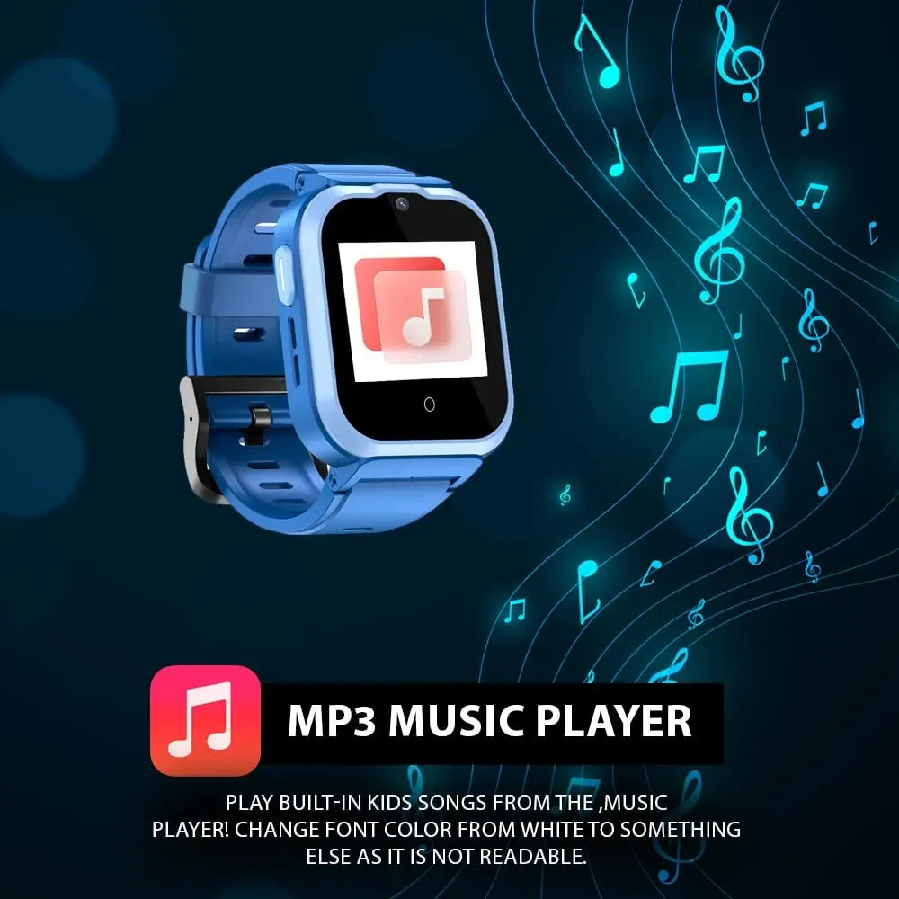 Spiky Cyclops 4G Kids Smart Watch Blue | GPS Tracker | SOS Button | Video Call | Waterproof | Games | Age 4-14 - Naivri