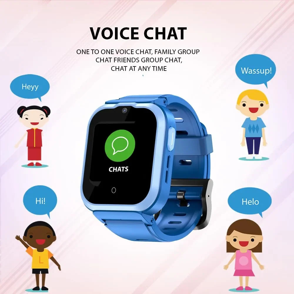 Spiky Cyclops 4G Kids Smart Watch Blue | GPS Tracker | SOS Button | Video Call | Waterproof | Games | Age 4-14 - Naivri