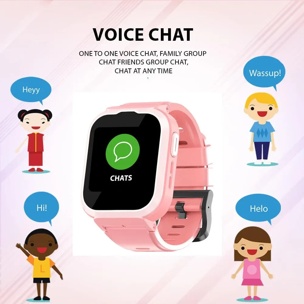 Spiky Cyclops 4G Kids Smart Watch Pink - Naivri