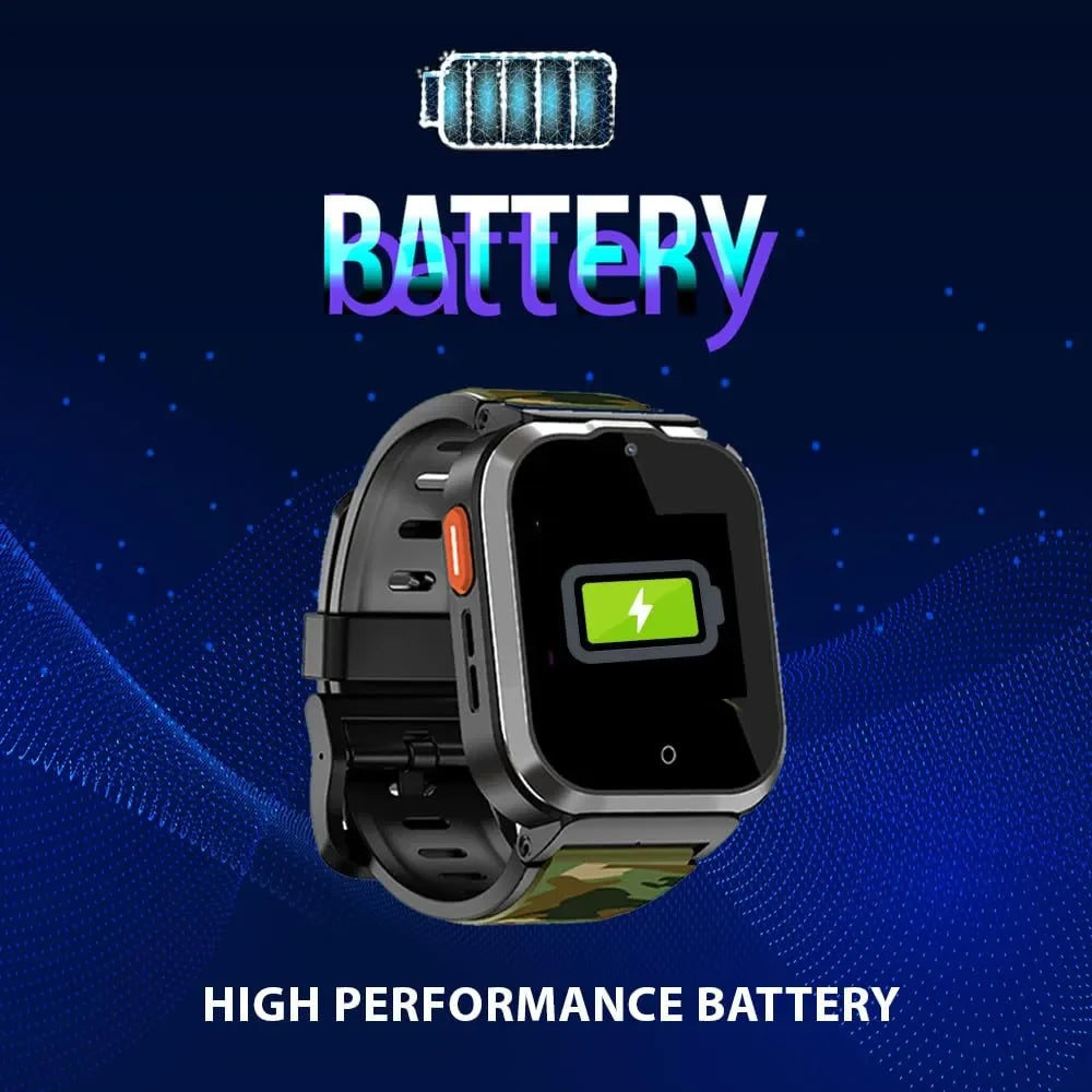 Spiky Cyclops 4G Kids Smart Watch Printed Black | GPS Tracker | SOS Alert | Video Calling | Waterproof | Educational Games | For Kids 4–14 - Naivri