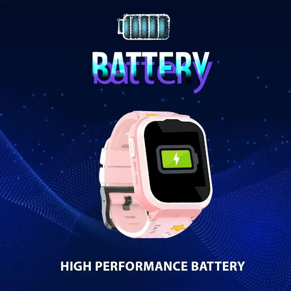 Spiky Cyclops 4G Kids Smart Watch Printed Pink | 4G Calling | GPS + LBS Tracking | IP67 Waterproof | SOS Alert | Games & Camera | Ages 4–14 - Naivri