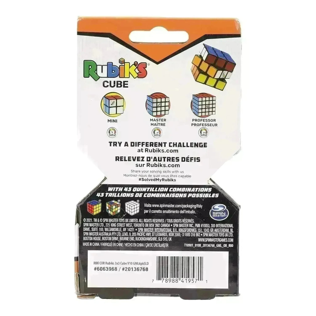 Spinmaster Rubiks Cube, The Original 3X3 Colour - Naivri