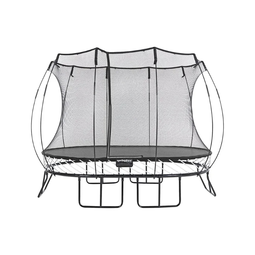 Springfree Medium Oval Trampoline With Enclosure O77 – 8ft x 11ft Springless Trampoline for Active Kids and Narrow Backyards - Naivri