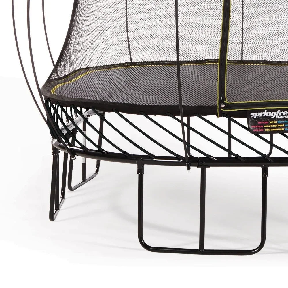 Springfree Medium Oval Trampoline With Enclosure O77 – 8ft x 11ft Springless Trampoline for Active Kids and Narrow Backyards - Naivri