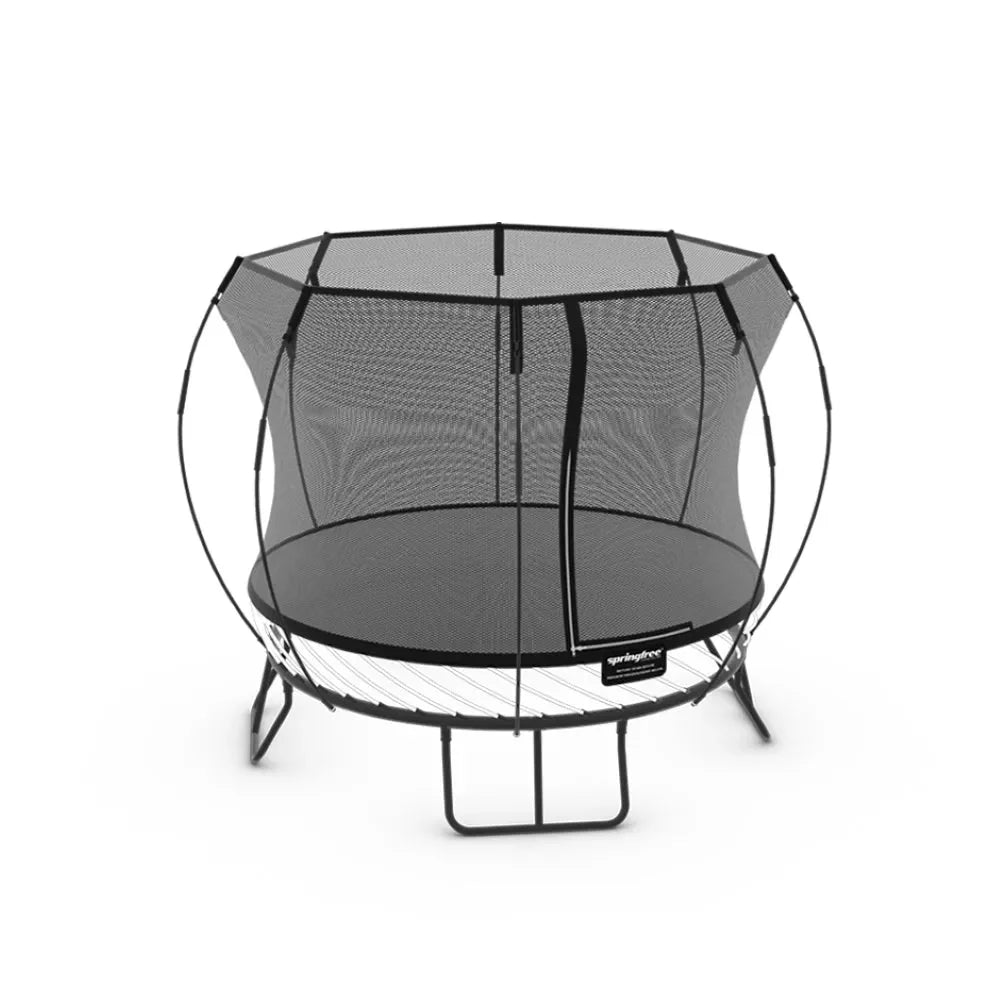 Springfree R54 Compact Round 8ft Trampoline with Safety Enclosure – Premium Springless Outdoor Trampoline for Kids and Small Spaces - Naivri