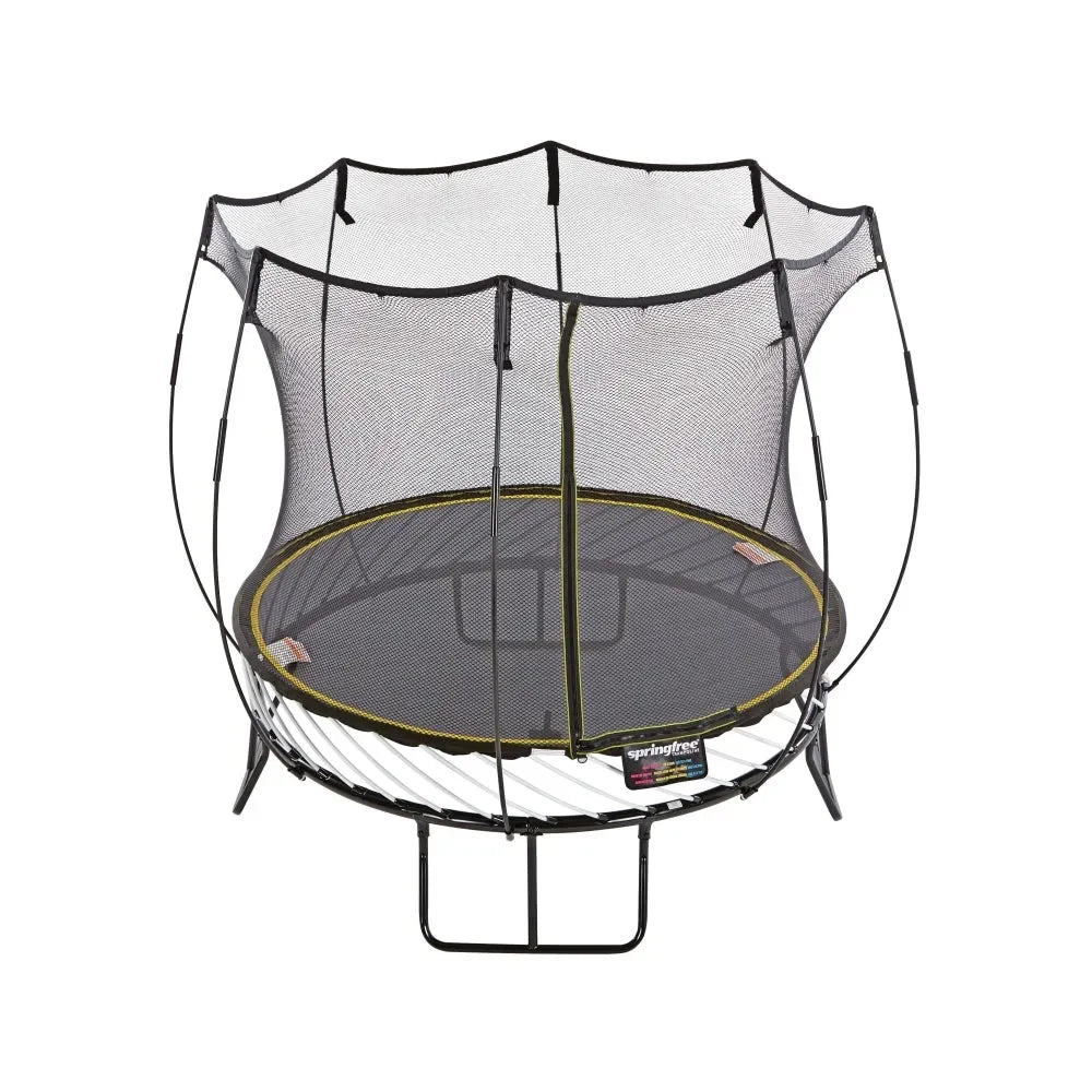 Springfree R54 Compact Round 8ft Trampoline with Safety Enclosure – Premium Springless Outdoor Trampoline for Kids and Small Spaces - Naivri