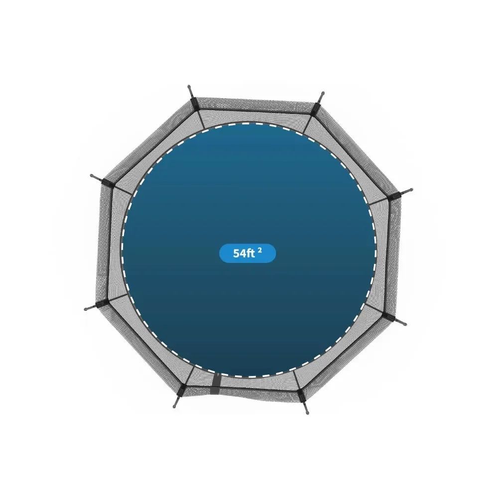 Springfree R54 Compact Round 8ft Trampoline with Safety Enclosure – Premium Springless Outdoor Trampoline for Kids and Small Spaces - Naivri