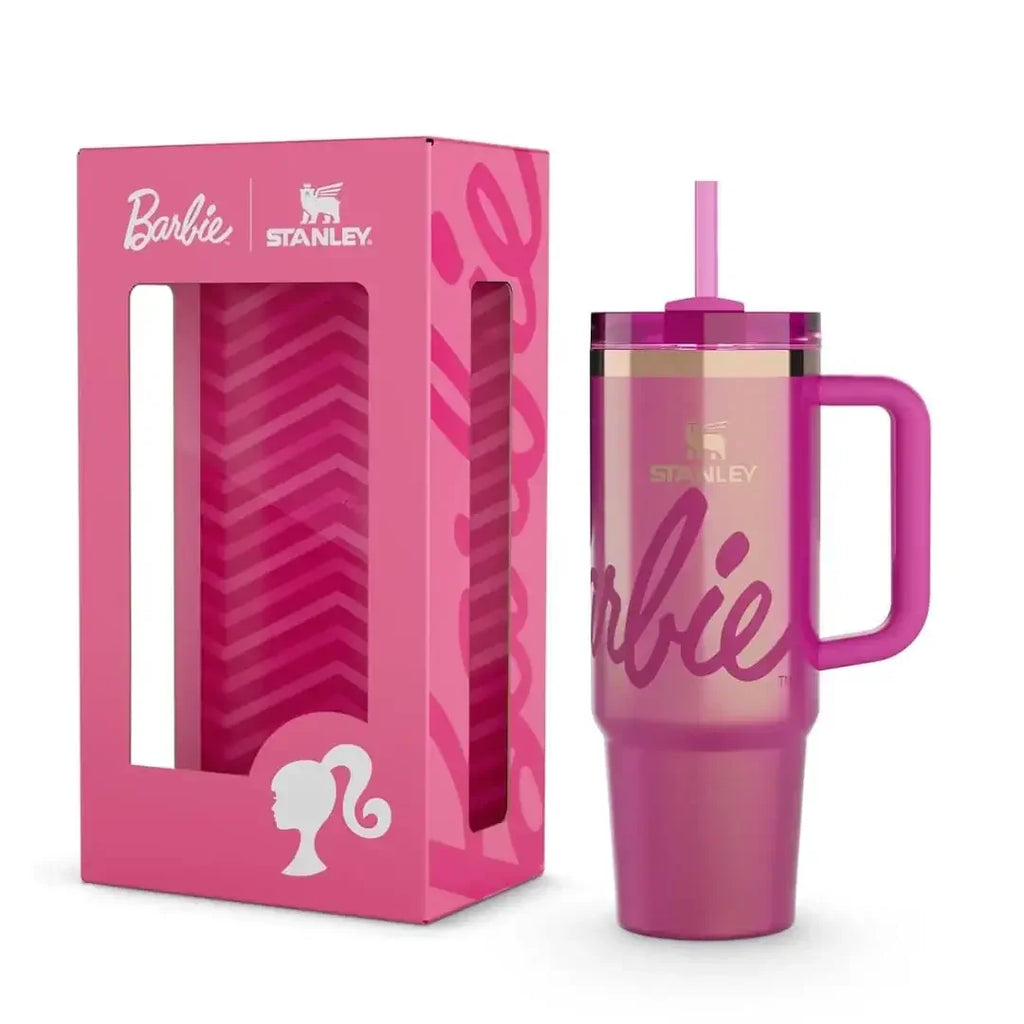 Stanley Barbie FlowState Stainless Steel Tumbler – 40 oz, Ages 8+ - Naivri