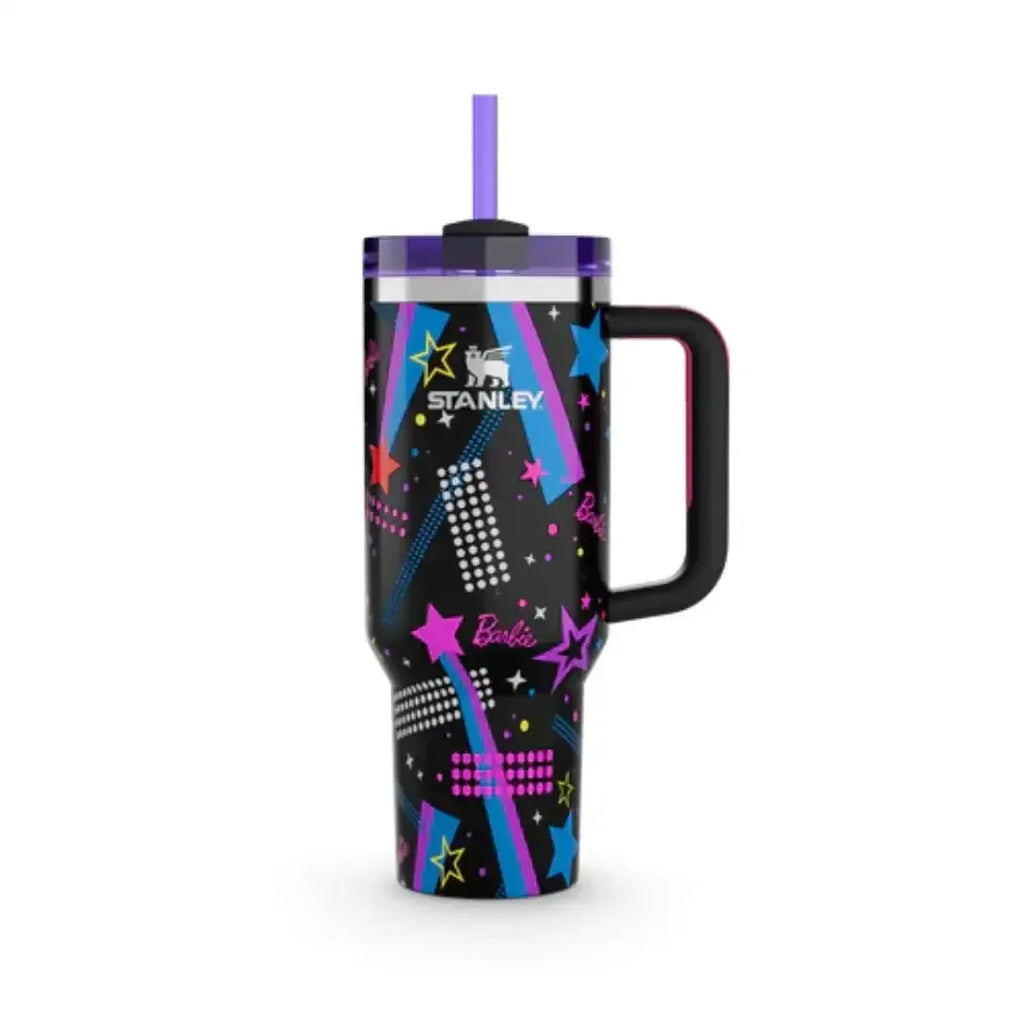 Stanley Barbie FlowState Stainless Steel Tumbler – 40 oz, Ages 8+ - Naivri
