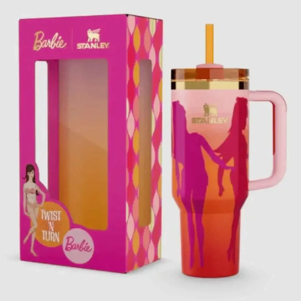 Stanley Barbie FlowState Stainless Steel Tumbler – 40 oz, Ages 8+ - Naivri